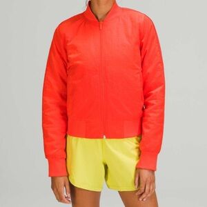 Lululemon Reversible Non-stop Bomber Jacket in Autumn Red